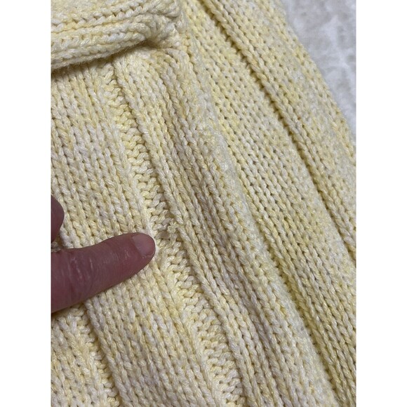 Basic Editions Womens Yellow Turtleneck Long Sleeve Chunky Knit Sweater Sz Large - Picture 8 of 10